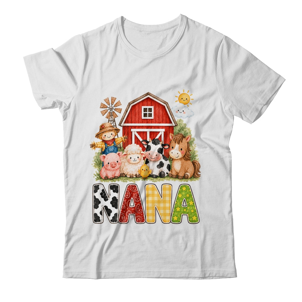 Nana Farm Cow 1St Birthday Girl Boy Matching Family Shirt & Hoodie | siriusteestore