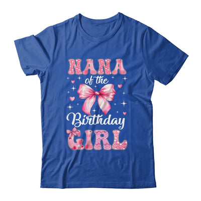Nana Of Birthday Girl Coquette Bow Matching Family Shirt & Hoodie | siriusteestore