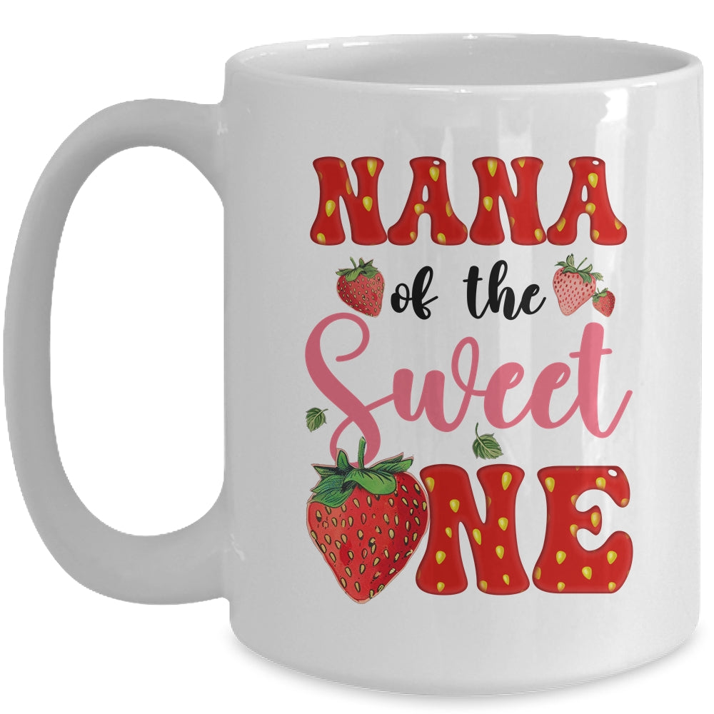 Nana Of Sweet One Strawberry Frist 1st Birthday Girl Mug | siriusteestore