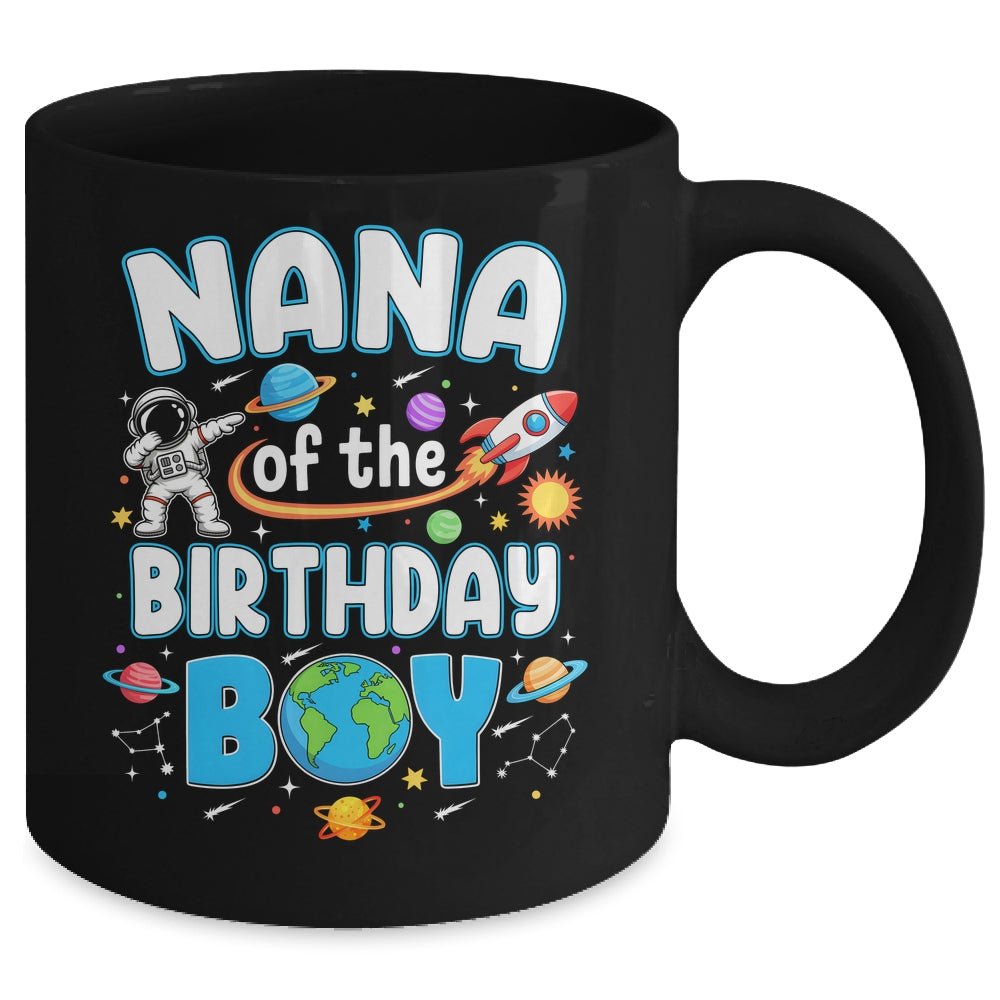 Nana Of The Birthday Boy Astronaut Family Space Planets Mug | siriusteestore