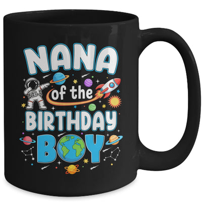 Nana Of The Birthday Boy Astronaut Family Space Planets Mug | siriusteestore