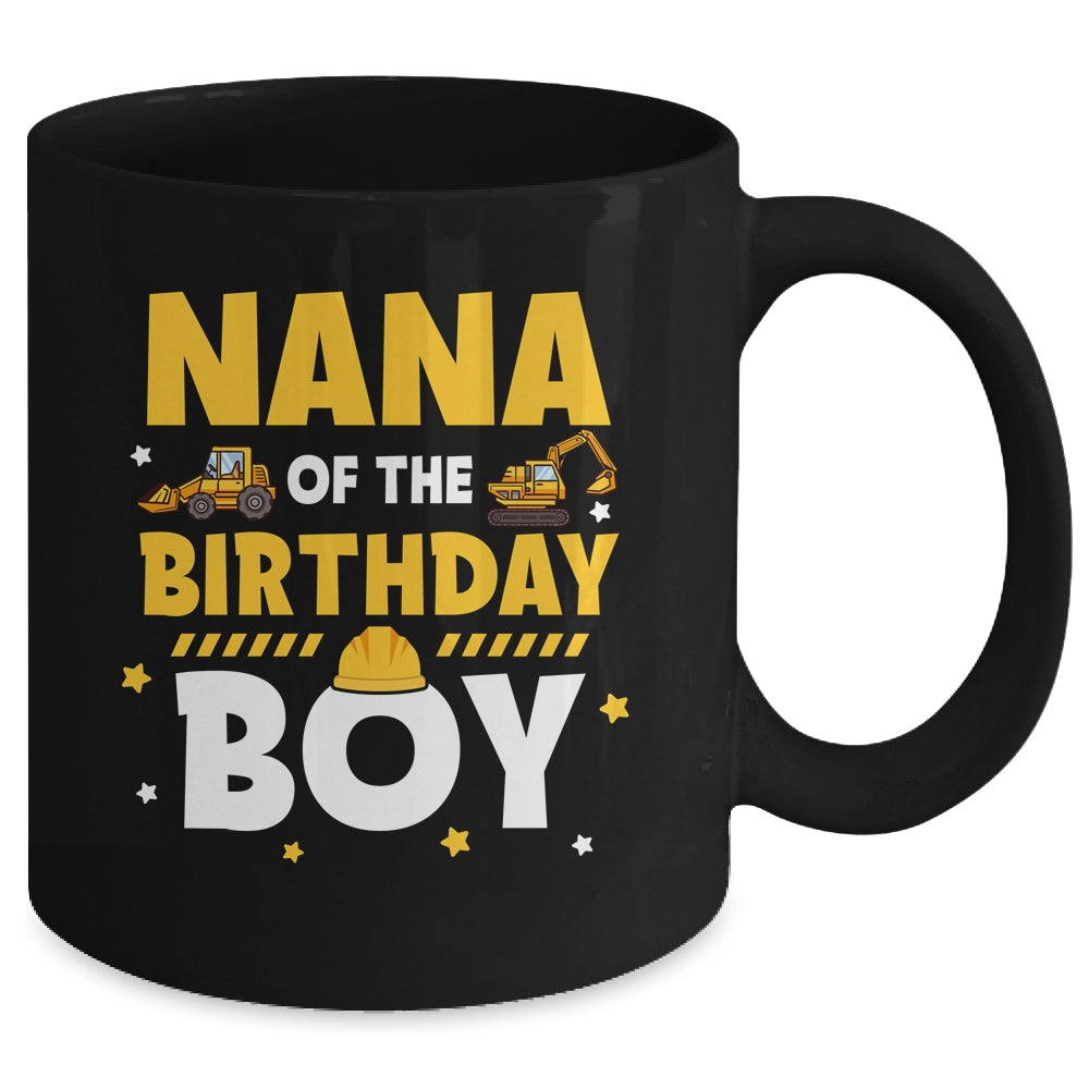 Nana Of The Birthday Boy Construction Worker Family Party Mug | siriusteestore