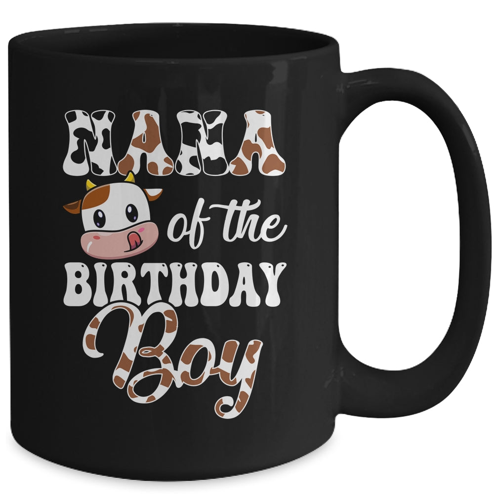 Nana Of The Birthday Boy Cow Farm 1st Birthday Boy Mug | siriusteestore