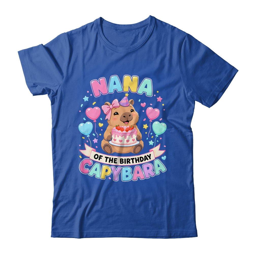 Nana Of The Birthday Capybara Birthday Girl Family Shirt & Hoodie | siriusteestore
