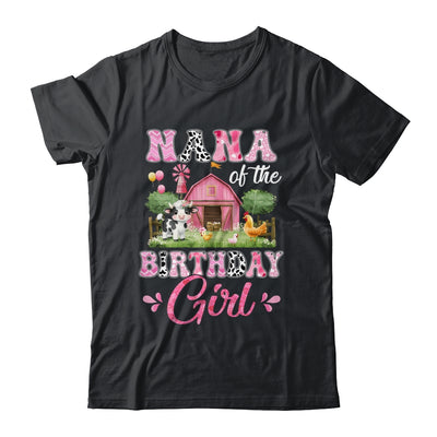 Nana Of The Birthday Girl 1st Birthday Cow Farm Family Shirt & Hoodie | siriusteestore