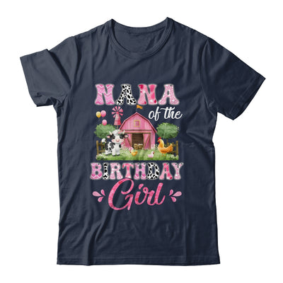 Nana Of The Birthday Girl 1st Birthday Cow Farm Family Shirt & Hoodie | siriusteestore