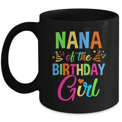Nana Of The Birthday Girl Glows Retro 80's Party Family Mug | siriusteestore