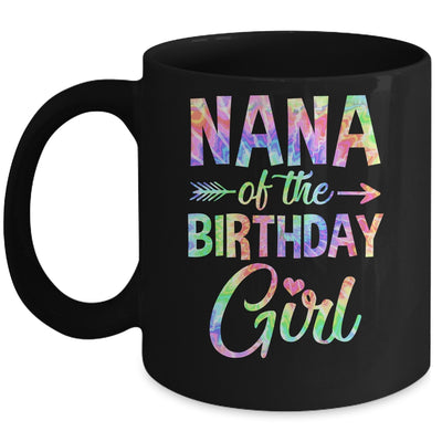 Nana Of The Birthday Girl Tie Dye 1st Birthday Girl Family Mug | siriusteestore