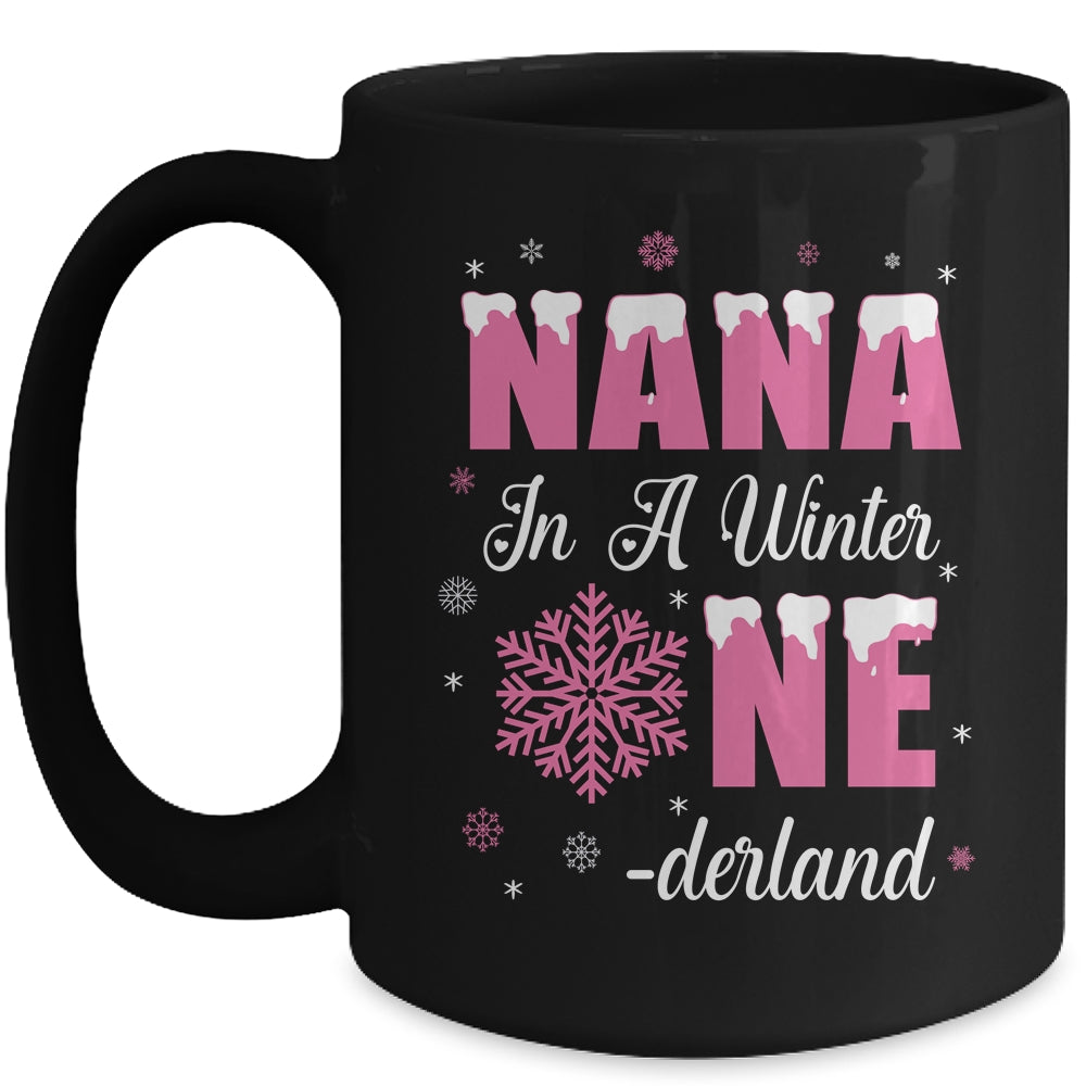 Nana Of The Birthday Girl Winter Onederland 1st Birthday Mug | siriusteestore