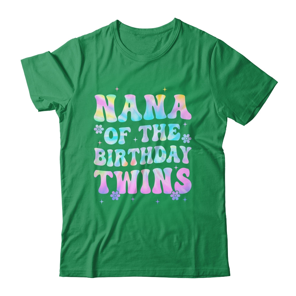 Nana Of The Birthday Twins Girls Kids Party Retro Bday Shirt & Hoodie | siriusteestore
