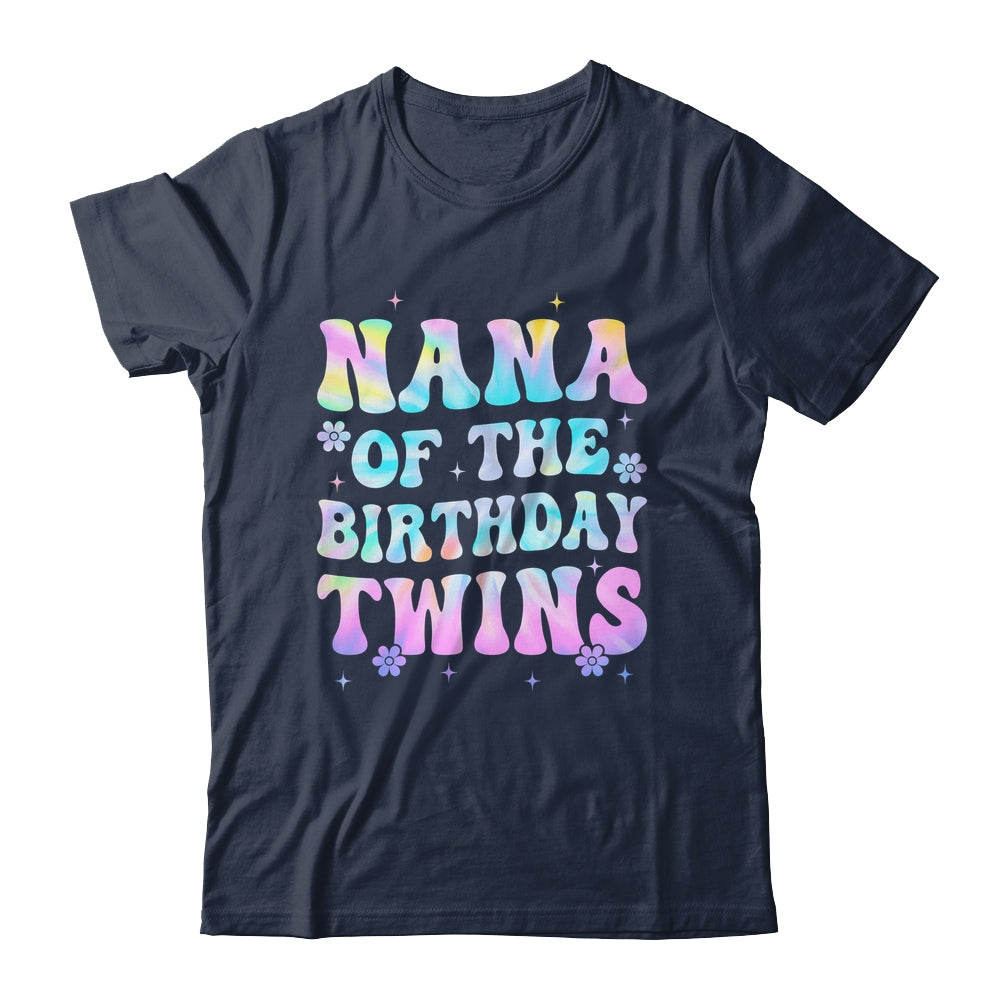 Nana Of The Birthday Twins Girls Kids Party Retro Bday Shirt & Hoodie | siriusteestore