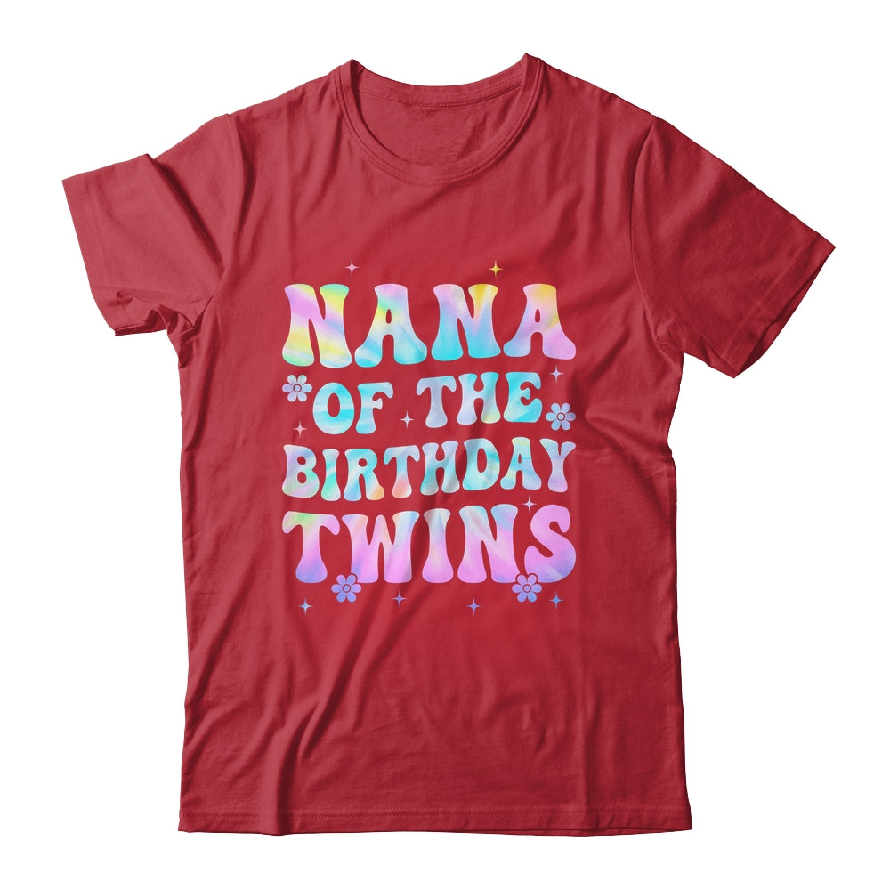 Nana Of The Birthday Twins Girls Kids Party Retro Bday Shirt & Hoodie | siriusteestore