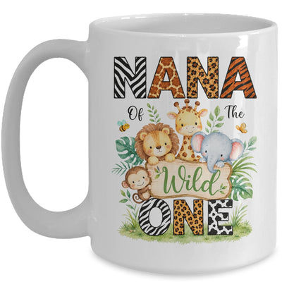 Nana Of The Wild One First Birthday Boy Jungle Safari Mug | siriusteestore