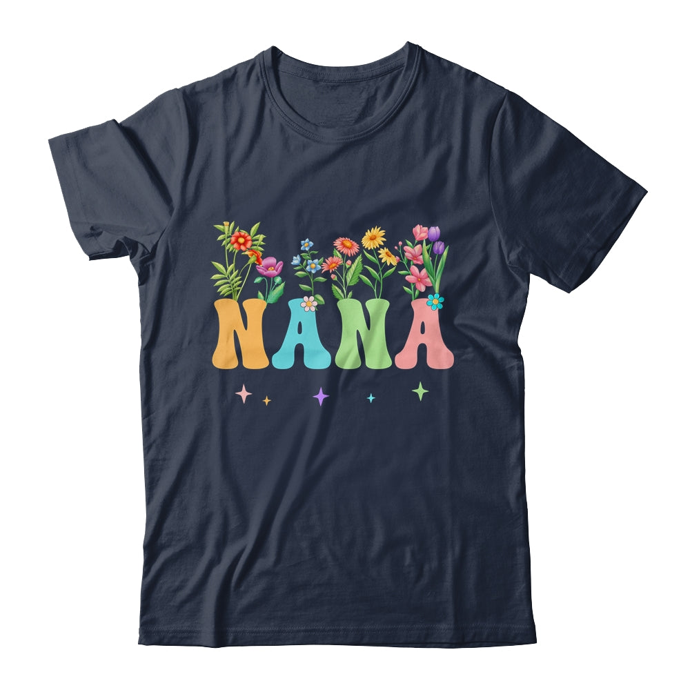 Nana Women Wildflower Floral Design Nana Mothers Day Shirt & Tank Top | siriusteestore
