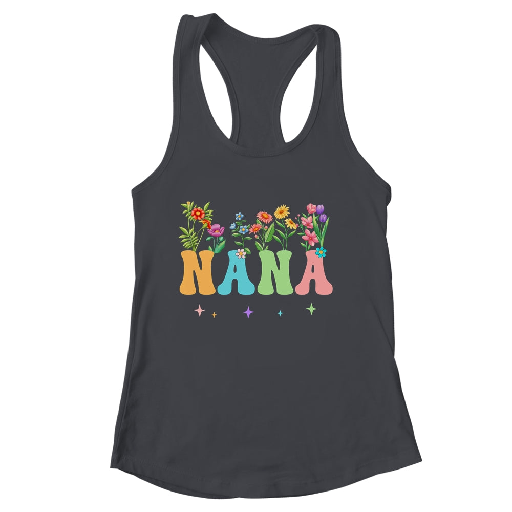 Nana Women Wildflower Floral Design Nana Mothers Day Shirt & Tank Top | siriusteestore