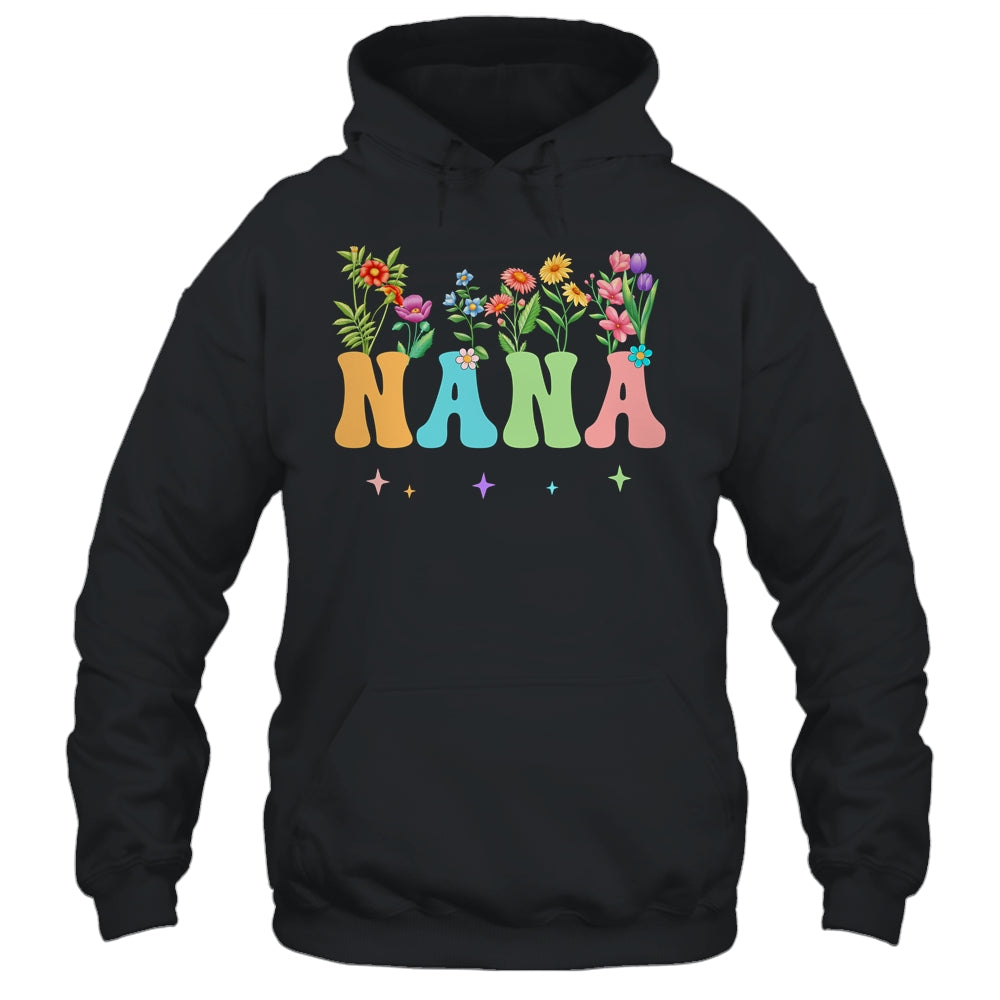 Nana Women Wildflower Floral Design Nana Mothers Day Shirt & Tank Top | siriusteestore