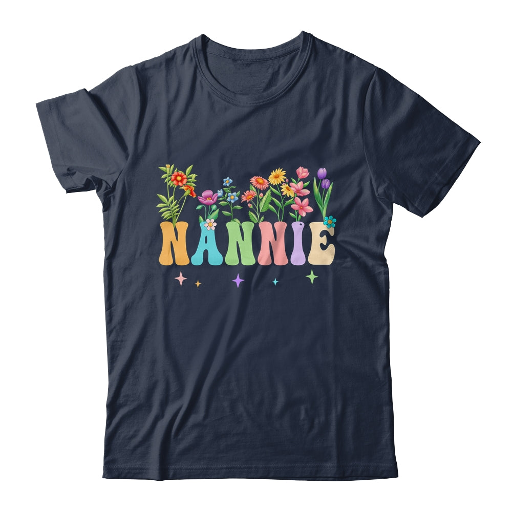 Nannie Women Wildflower Floral Design Nannie Mothers Day Shirt & Tank Top | siriusteestore