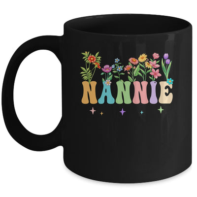 Nannie Women Wildflower Floral Design Nannie Mothers Day Mug | siriusteestore