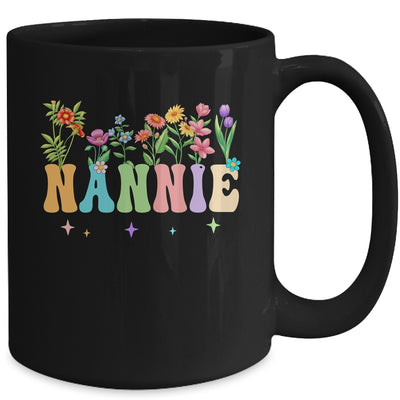 Nannie Women Wildflower Floral Design Nannie Mothers Day Mug | siriusteestore