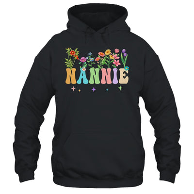 Nannie Women Wildflower Floral Design Nannie Mothers Day Shirt & Tank Top | siriusteestore