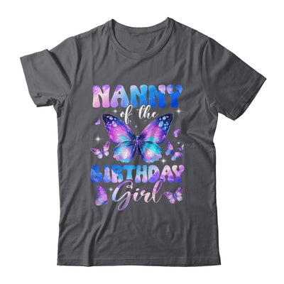 Nanny Of The Birthday Girl Butterfly Family Matching Shirt & Hoodie | siriusteestore