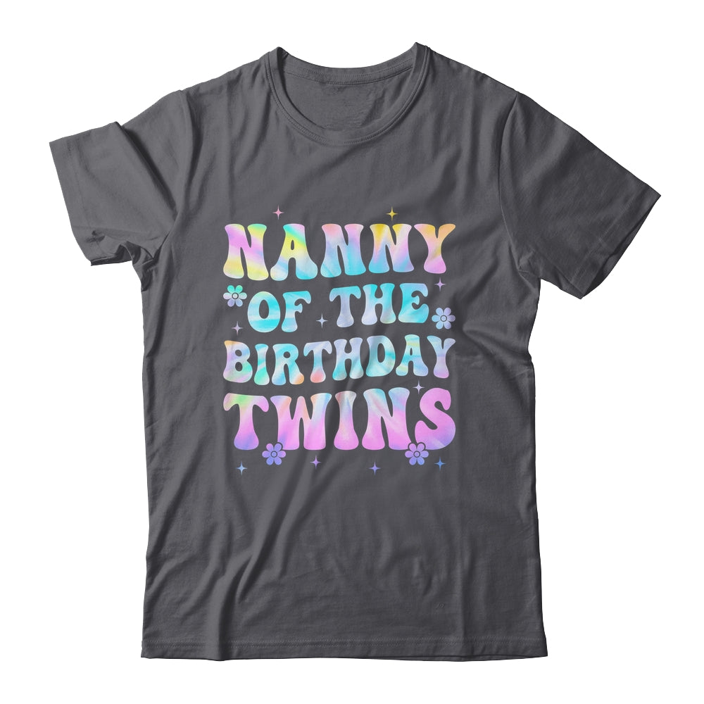 Nanny Of The Birthday Twins Girls Kids Party Retro Bday Shirt & Hoodie | siriusteestore