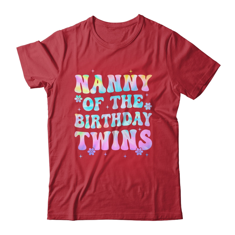 Nanny Of The Birthday Twins Girls Kids Party Retro Bday Shirt & Hoodie | siriusteestore