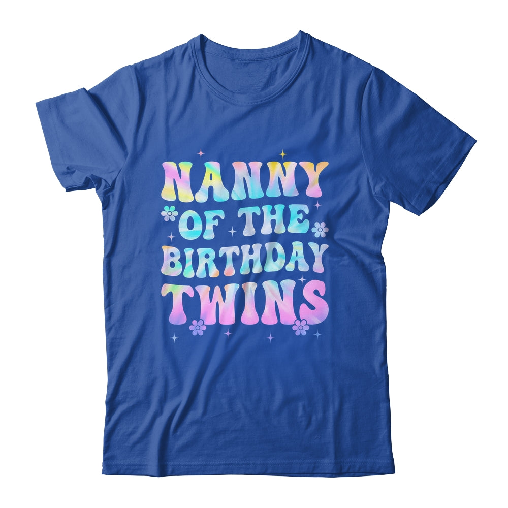 Nanny Of The Birthday Twins Girls Kids Party Retro Bday Shirt & Hoodie | siriusteestore