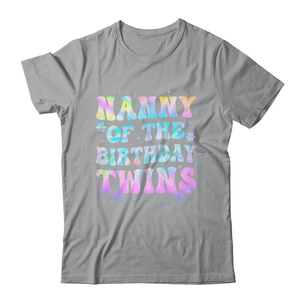 Nanny Of The Birthday Twins Girls Kids Party Retro Bday Shirt & Hoodie | siriusteestore