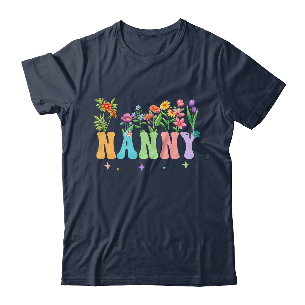 Nanny Women Wildflower Floral Design Nanny Mothers Day Shirt & Tank Top | siriusteestore