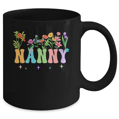 Nanny Women Wildflower Floral Design Nanny Mothers Day Mug | siriusteestore