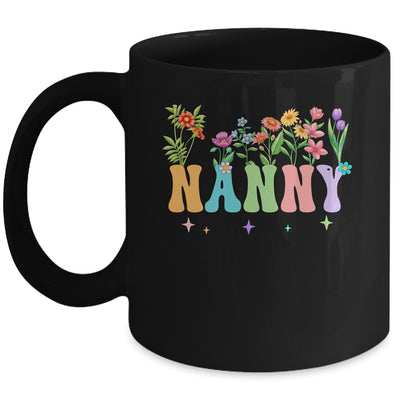 Nanny Women Wildflower Floral Design Nanny Mothers Day Mug | siriusteestore