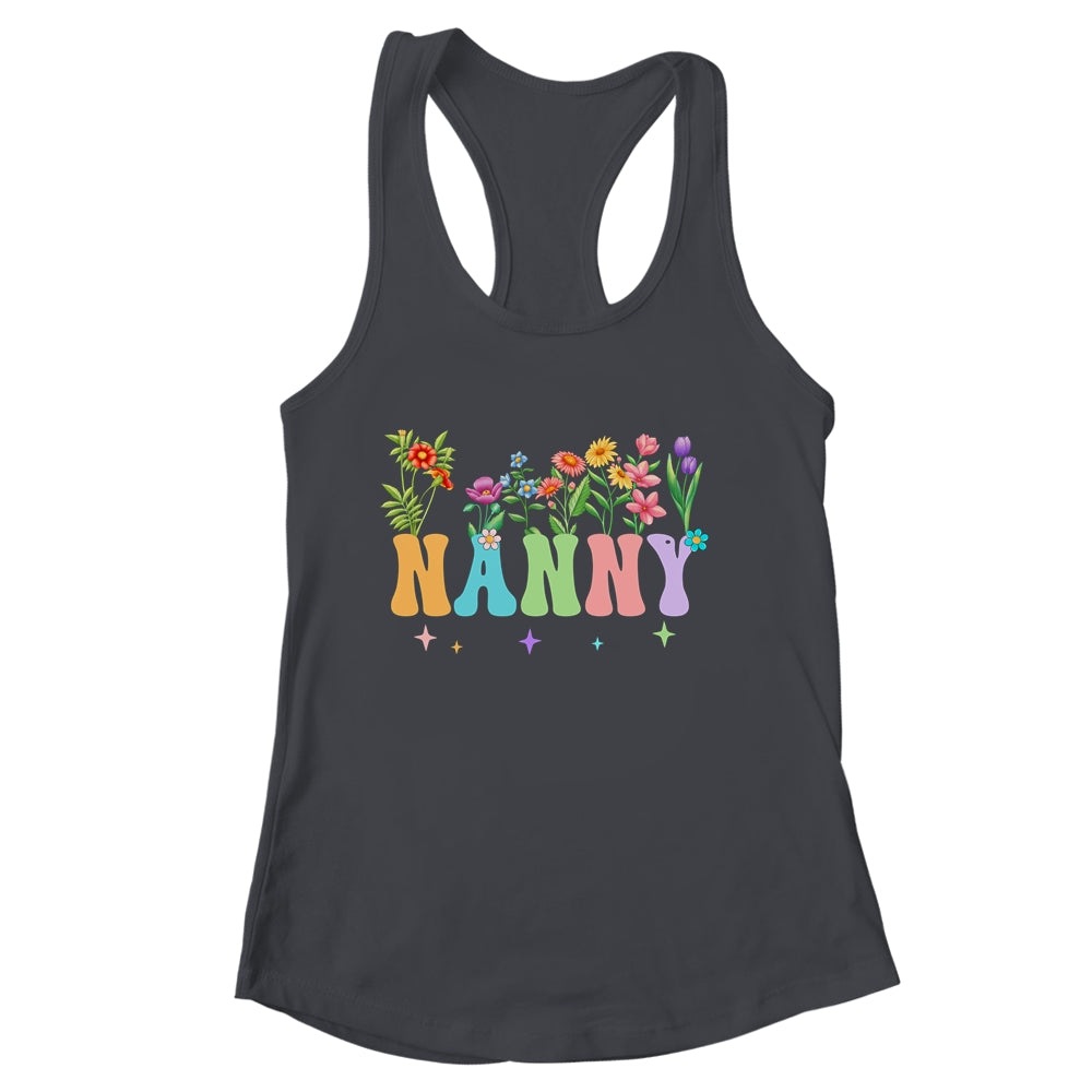 Nanny Women Wildflower Floral Design Nanny Mothers Day Shirt & Tank Top | siriusteestore