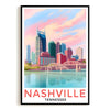 Nashville Travel Print Poster City Tennessee Souvenir Wall Art Landscape Painting Picture Suitable For Home Room Living Room Bedroom Aesthetic Decor Unframed | siriusteestore
