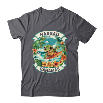 Nassau Bahamas Cute Sea Turtle Surfing Summer Vacation Shirt & Tank Top | siriusteestore