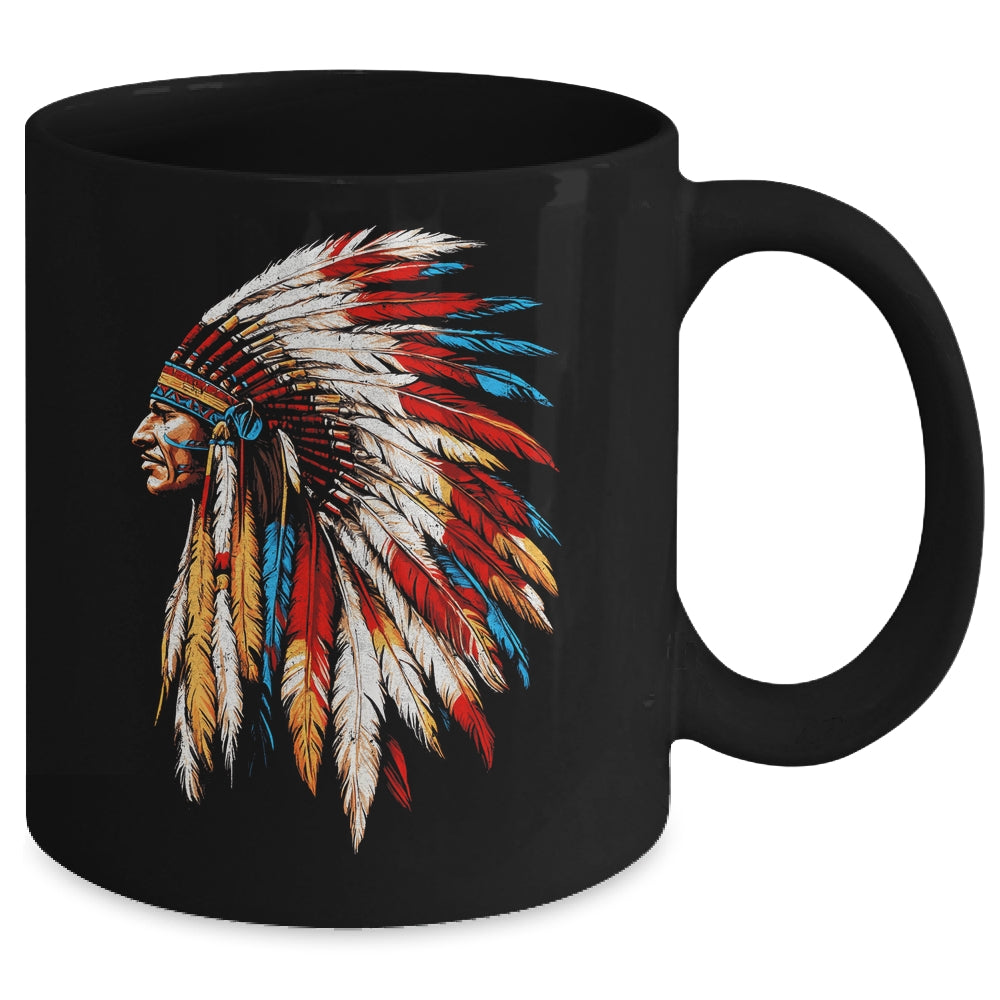 Native American Indian Headdress Graphic Indian Day Men Women Mug | siriusteestore