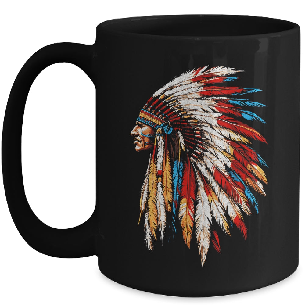 Native American Indian Headdress Graphic Indian Day Men Women Mug | siriusteestore