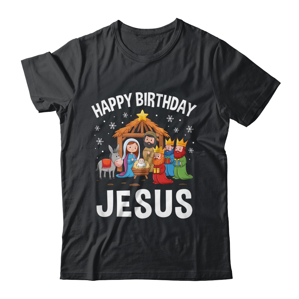 Nativity Happy Birthday Jesus Christmas Nativity Christian Shirt & Sweatshirt | siriusteestore