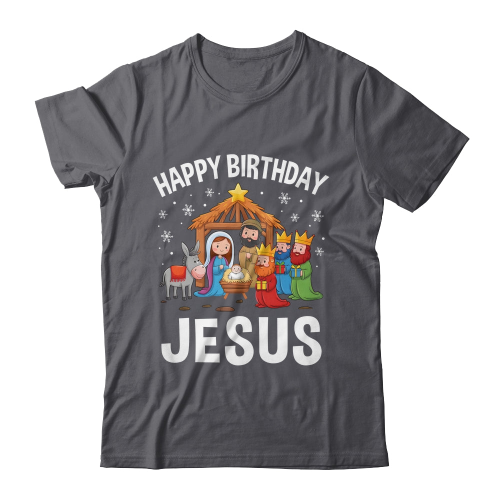 Nativity Happy Birthday Jesus Christmas Nativity Christian Shirt & Sweatshirt | siriusteestore