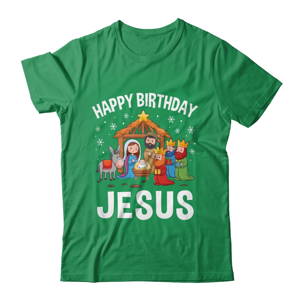 Nativity Happy Birthday Jesus Christmas Nativity Christian Shirt & Sweatshirt | siriusteestore