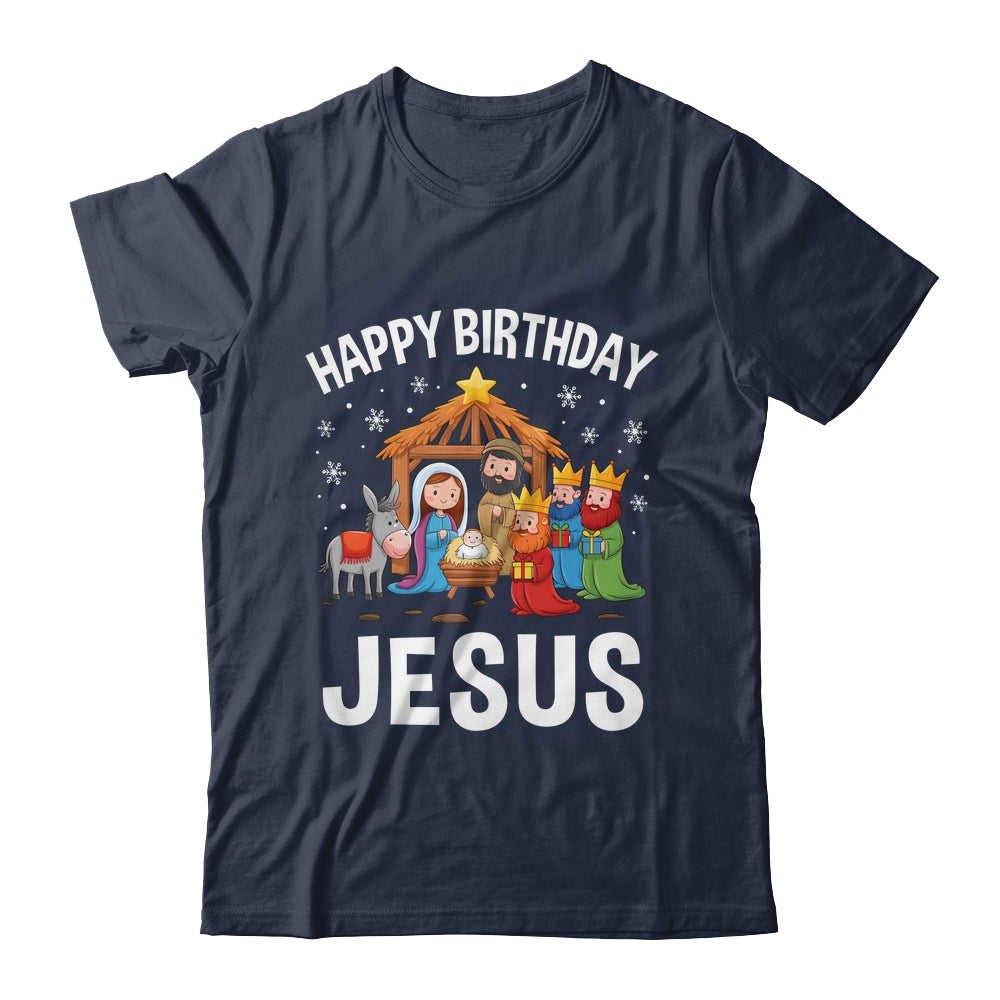 Nativity Happy Birthday Jesus Christmas Nativity Christian Shirt & Sweatshirt | siriusteestore