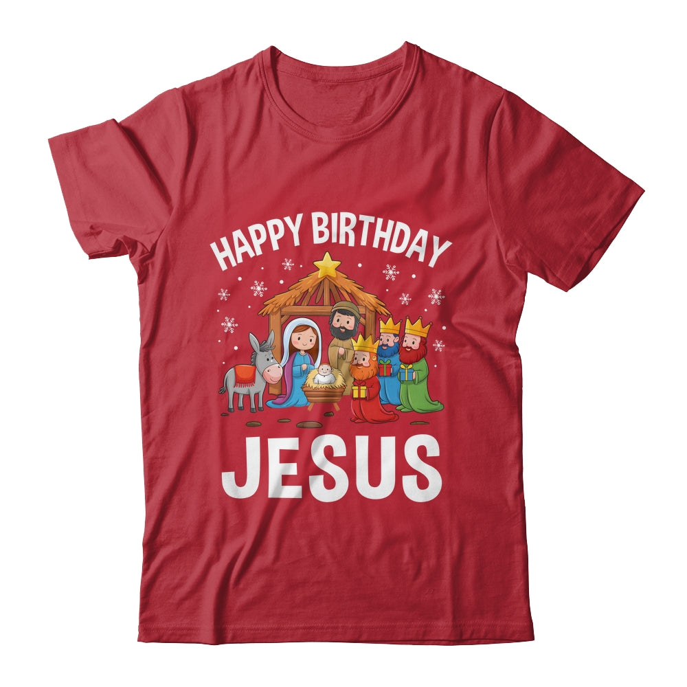 Nativity Happy Birthday Jesus Christmas Nativity Christian Shirt & Sweatshirt | siriusteestore