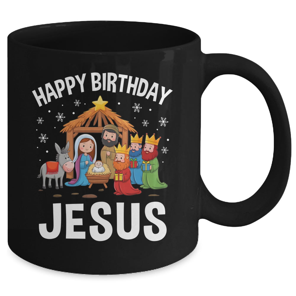Nativity Happy Birthday Jesus Christmas Nativity Christian Mug | siriusteestore