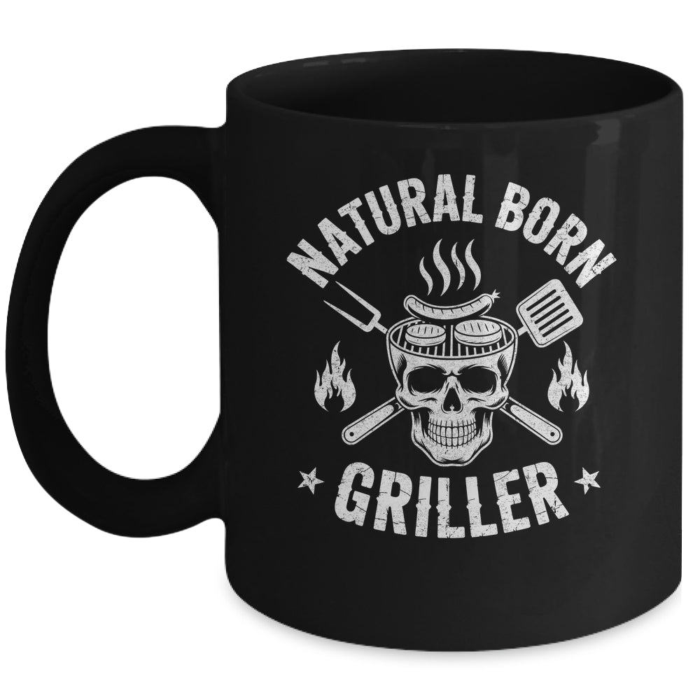 Natural Born Griller Funny BBQ Joke For Grill Lovers Mug | siriusteestore