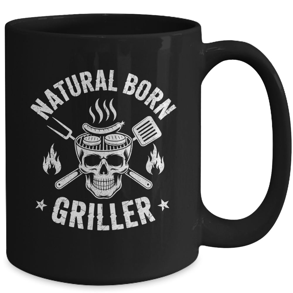 Natural Born Griller Funny BBQ Joke For Grill Lovers Mug | siriusteestore