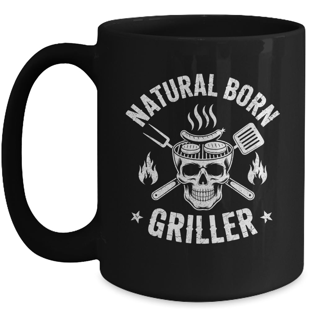 Natural Born Griller Funny BBQ Joke For Grill Lovers Mug | siriusteestore