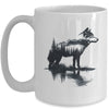 Nature Mountains Adventure Wolf Outdoor Wildlife Forest Mug | siriusteestore