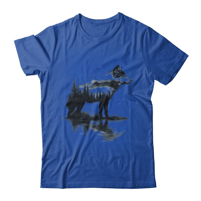 Nature Mountains Adventure Wolf Outdoor Wildlife Forest Shirt & Hoodie | siriusteestore