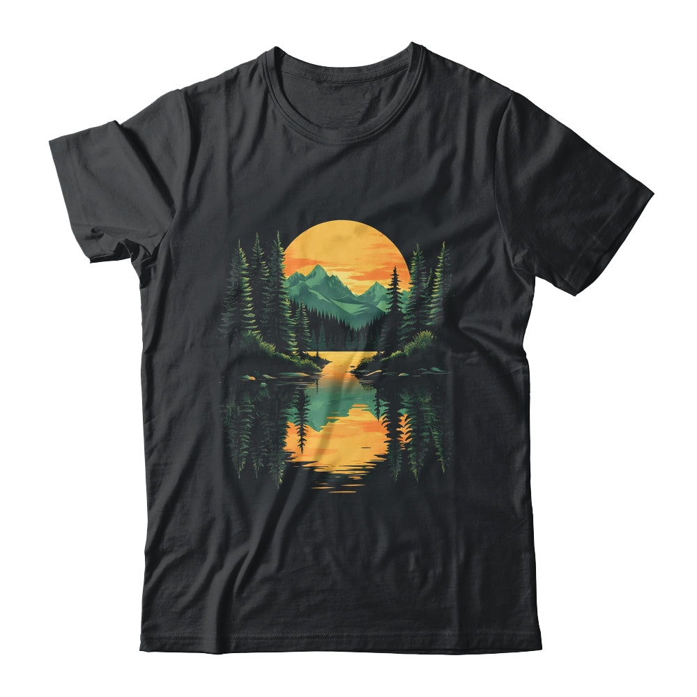 Nature Trees Reflection Forest Outdoor Wildlife Lover Sunset Shirt & Hoodie | siriusteestore