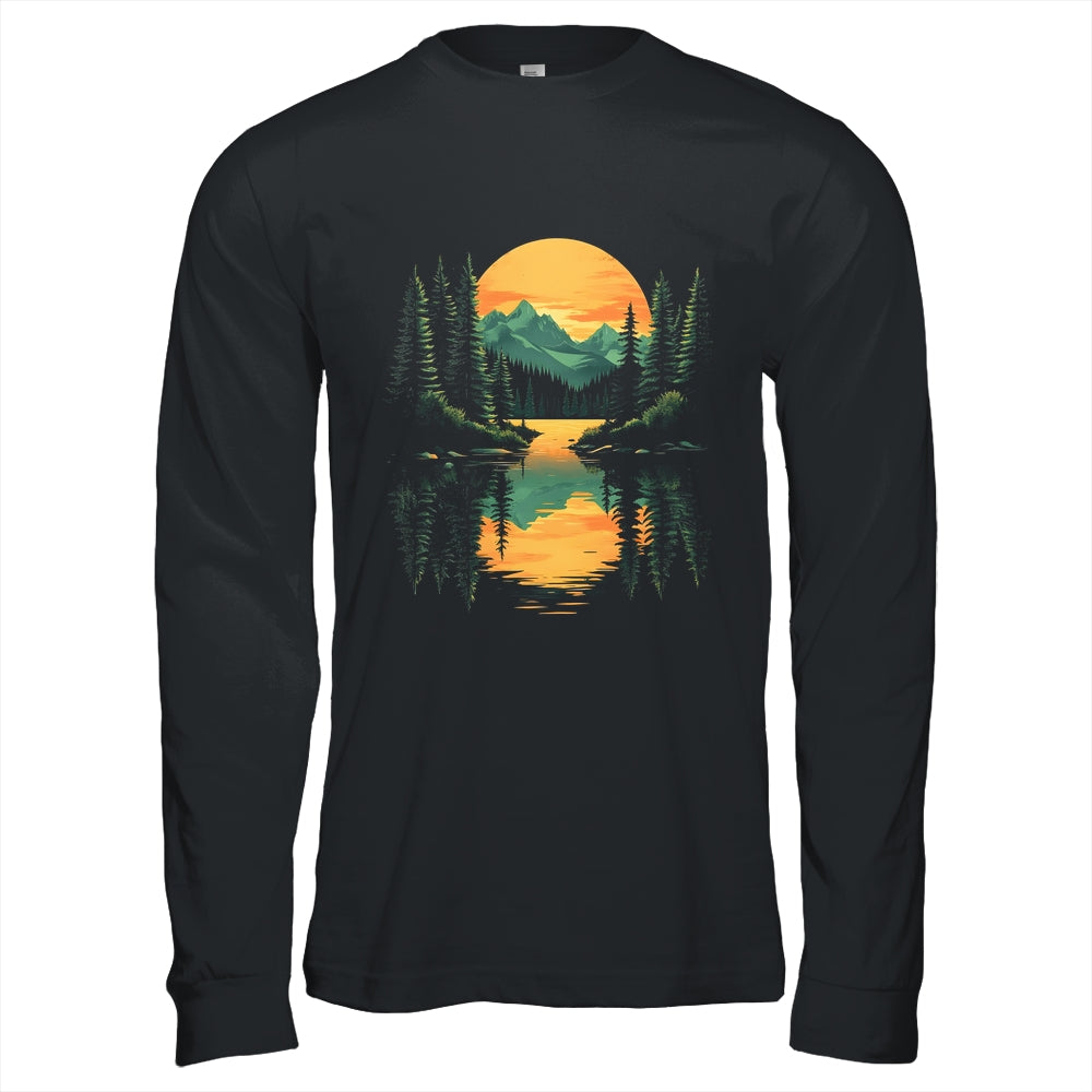 Nature Trees Reflection Forest Outdoor Wildlife Lover Sunset Shirt & Hoodie | siriusteestore